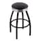 Holland Bar Stool Co 25" Counter Stool, Black Wrinkle, Accent Ring, Vinyl Seat, 360 Swivel C8B3C25BlkVinyl - alternate 1